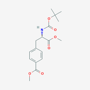 molecular formula C17H23NO6 B062321 Methyl 4-[(2S)-3-methoxy-2-[(2-methylpropan-2-yl)oxycarbonylamino]-3-oxopropyl]benzoate CAS No. 160168-19-4