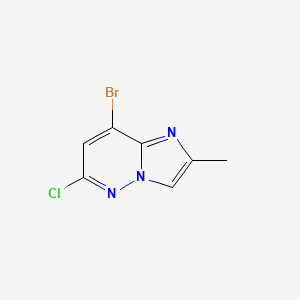 molecular formula C7H5BrClN3 B6232324 8-bromo-6-chloro-2-methylimidazo[1,2-b]pyridazine CAS No. 1298031-94-3