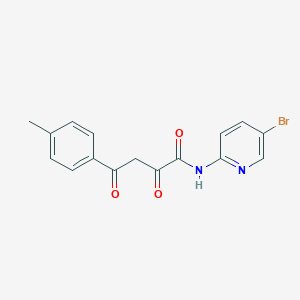 molecular formula C16H13BrN2O3 B062342 Benzenebutanamide, N-(5-bromo-2-pyridinyl)-alpha,gamma-dioxo-4-methyl- CAS No. 180537-71-7