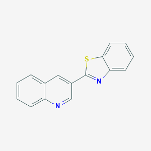 molecular formula C16H10N2S B062350 3-Benzothiazol-2-YL-quinoline CAS No. 165067-13-0