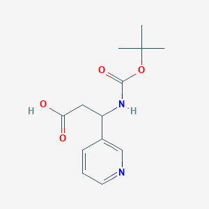 molecular formula C13H18N2O4 B062353 3-Boc-amino-3-(3-pyridyl)-propionic acid CAS No. 166194-68-9