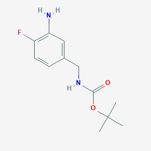 molecular formula C12H17FN2O2 B6236746 Tert-butyl 3-amino-4-fluorobenzylcarbamate CAS No. 657409-24-0