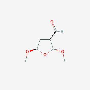 (2R,3R,5R)-2,5-dimethoxyoxolane-3-carbaldehyde