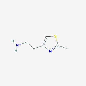 molecular formula C6H10N2S B062379 2-(2-Methyl-1,3-thiazol-4-yl)ethanamine CAS No. 165115-15-1