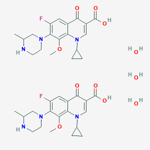 molecular formula C38H50F2N6O11 B062382 Gatifloxacin sesquihydrate CAS No. 180200-66-2