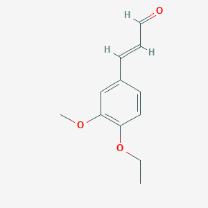 molecular formula C12H14O3 B6238934 3-(4-Ethoxy-3-methoxyphenyl)acrylaldehyde CAS No. 391895-46-8