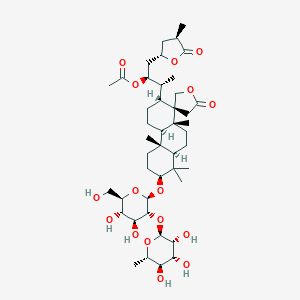 [(2S,3R)-3-[(1S,2R,4Ar,4bR,7S,8aR,10aR)-7-[(2R,3R,4S,5S,6R)-4,5-dihydroxy-6-(hydroxymethyl)-3-[(2S,3R,4R,5R,6S)-3,4,5-trihydroxy-6-methyloxan-2-yl]oxyoxan-2-yl]oxy-4b,8,8,10a-tetramethyl-2'-oxospiro[2,3,4,4a,5,6,7,8a,9,10-decahydrophenanthrene-1,4'-oxolane]-2-yl]-1-[(2S,4R)-4-methyl-5-oxooxolan-2-yl]butan-2-yl] acetate