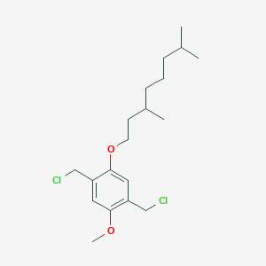 molecular formula C19H30Cl2O2 B062393 1,4-Bis(chloromethyl)-2-(3,7-dimethyloctyloxy)-5-methoxybenzene CAS No. 174097-32-6