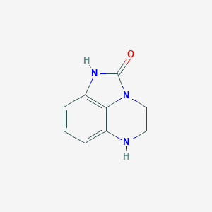 molecular formula C9H9N3O B062396 5,6-Dihydro-4H-imidazo[1,5,4-DE]quinoxalin-2(1H)-one CAS No. 163120-50-1
