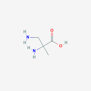 molecular formula C4H10N2O2 B062400 2,3-Diamino-2-methylpropanoic acid CAS No. 170554-69-5