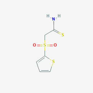 molecular formula C6H7NO2S3 B062411 2-(2-Thienylsulfonyl)ethanethioamide CAS No. 175202-34-3