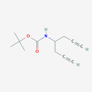 molecular formula C12H17NO2 B062414 TERT-BUTYL N-(HEPTA-1,6-DIYN-4-YL)CARBAMATE CAS No. 181478-03-5