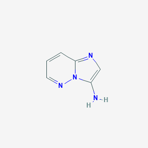 molecular formula C6H6N4 B062415 Imidazo[1,2-b]pyridazin-3-amine CAS No. 166176-46-1
