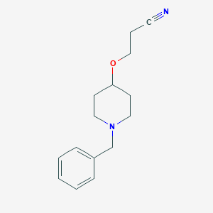molecular formula C15H20N2O B062428 3-[(1-Benzyl-4-piperidyl)oxy]propanenitrile CAS No. 175203-64-2
