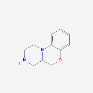 molecular formula C11H14N2O B062432 1,2,3,4,4A,5-Hexahydropyrazino[2,1-C][1,4]benzoxazine CAS No. 167024-14-8