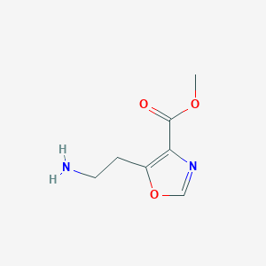molecular formula C7H10N2O3 B062438 Methyl 5-(2-aminoethyl)oxazole-4-carboxylate CAS No. 166950-00-1