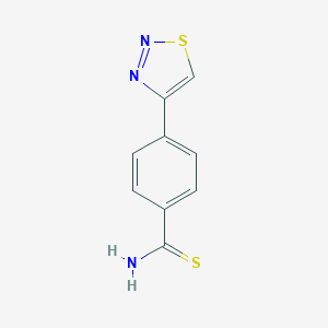 molecular formula C9H7N3S2 B062439 4-(1,2,3-Thiadiazol-4-yl)benzene-1-carbothioamide CAS No. 175205-52-4