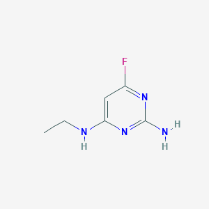 molecular formula C6H9FN4 B062446 N4-Ethyl-6-fluoropyrimidine-2,4-diamine CAS No. 165258-68-4