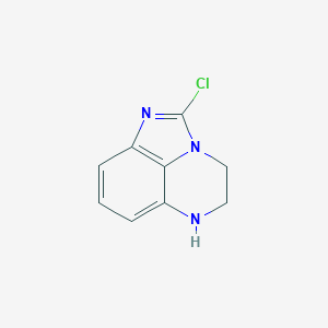 molecular formula C9H8ClN3 B062463 2-Chloro-5,6-dihydro-4H-imidazo[1,5,4-de]quinoxaline CAS No. 163120-51-2