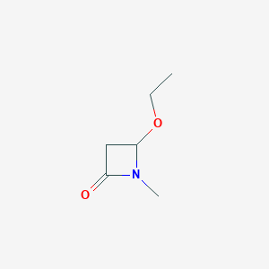 molecular formula C6H11NO2 B062479 1-Methyl-4-ethoxy-2-azetidinone CAS No. 178818-51-4