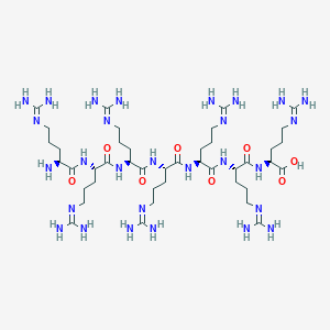 molecular formula C42H86N28O8 B062480 H-Arg-Arg-Arg-Arg-Arg-Arg-Arg-OH CAS No. 165893-48-1