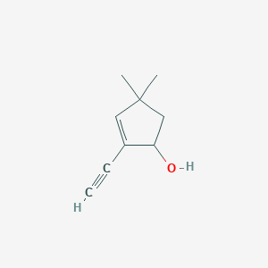 molecular formula C9H12O B062486 2-Ethynyl-4,4-dimethyl-2-cyclopenten-1-ol CAS No. 181276-85-7
