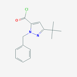 molecular formula C15H17ClN2O B062501 1-benzyl-3-tert-butyl-1H-pyrazole-5-carbonyl chloride CAS No. 160233-29-4
