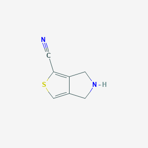 molecular formula C7H6N2S B062507 5,6-Dihydro-4H-thieno[3,4-c]pyrrole-1-carbonitrile CAS No. 173667-50-0