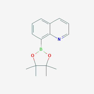 molecular formula C15H18BNO2 B062510 8-(4,4,5,5-Tetramethyl-1,3,2-dioxaborolan-2-yl)quinoline CAS No. 190788-62-6