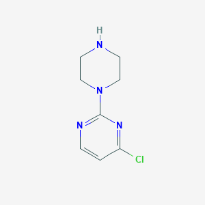 molecular formula C8H11ClN4 B062511 4-Chloro-2-(piperazin-1-yl)pyrimidine CAS No. 179756-90-2