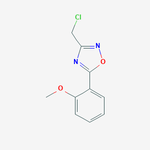 molecular formula C10H9ClN2O2 B062515 3-(Chloromethyl)-5-(2-methoxyphenyl)-1,2,4-oxadiazole CAS No. 175205-61-5