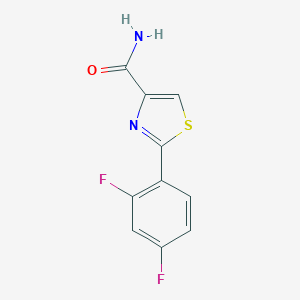 molecular formula C10H6F2N2OS B062559 2-(2,4-Difluorophenyl)thiazole-4-carboxamide CAS No. 175276-97-8