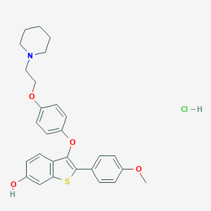 molecular formula C28H30ClNO4S B062560 Arzoxifene Hydrochloride CAS No. 182133-27-3