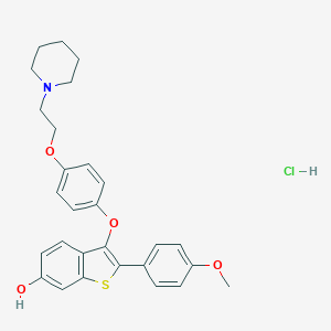 molecular formula C28H30ClNO4S B062560 Arzoxifene hydrochloride CAS No. 182133-27-3