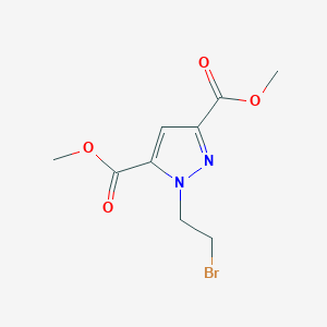 molecular formula C9H11BrN2O4 B062563 Dimethyl 1-(2-bromoethyl)-1H-pyrazole-3,5-dicarboxylate CAS No. 163213-29-4