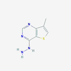 molecular formula C7H8N4S B062580 4-Hydrazino-7-methylthieno[3,2-d]pyrimidine CAS No. 175137-22-1