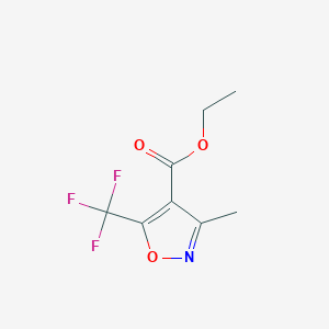 molecular formula C8H8F3NO3 B6258236 Ethyl 3-methyl-5-(trifluoromethyl)isoxazole-4-carboxylate CAS No. 256471-34-8