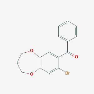 (8-bromo-3,4-dihydro-2H-1,5-benzodioxepin-7-yl)(phenyl)methanone
