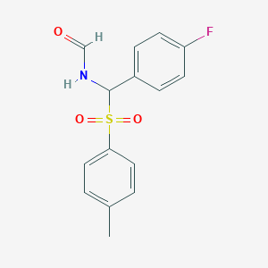 molecular formula C15H14FNO3S B062609 N-[(4-Fluorophenyl)((4-methylphenyl)sulfonyl)methyl]formamide CAS No. 165806-94-0