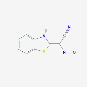 molecular formula C9H5N3OS B062615 (2Z)-2-(3H-1,3-benzothiazol-2-ylidene)-2-nitrosoacetonitrile CAS No. 173540-07-3