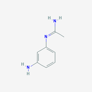 molecular formula C8H11N3 B062629 N'-(3-aminophenyl)ethanimidamide CAS No. 180001-65-4