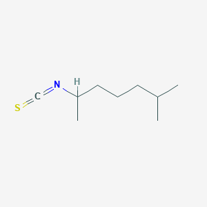 molecular formula C9H17NS B062630 6-Methyl-2-heptyl isothiocyanate CAS No. 194086-70-9