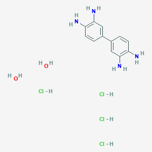 molecular formula C12H22Cl4N4O2 B062653 (1,1'-Biphenyl)-3,3',4,4'-tetramine tetrahydrochloride dihydrate CAS No. 167684-17-5