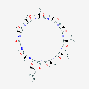 molecular formula C61H109N11O12 B062659 N-Methyl-valyl-4-cyclosporin A CAS No. 159605-70-6