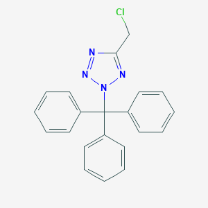 molecular formula C21H17ClN4 B062666 5-Chloromethyl-2-trityl-2H-tetrazole CAS No. 160998-59-4