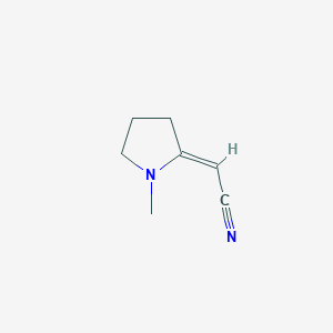 molecular formula C7H10N2 B062671 (1-Methyl-2-pyrrolidinylidene)acetonitrile CAS No. 171918-46-0