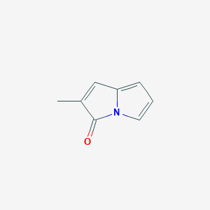 molecular formula C8H7NO B062673 2-Methyl-3H-pyrrolizin-3-one CAS No. 195614-00-7