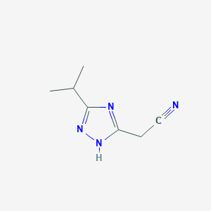 2-[5-(propan-2-yl)-4H-1,2,4-triazol-3-yl]acetonitrile
