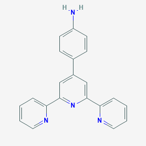 molecular formula C21H16N4 B062703 4-(2,6-dipyridin-2-ylpyridin-4-yl)aniline CAS No. 178265-65-1