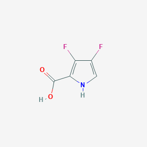 molecular formula C5H3F2NO2 B062736 3,4-difluoro-1H-pyrrole-2-carboxylic Acid CAS No. 160561-81-9